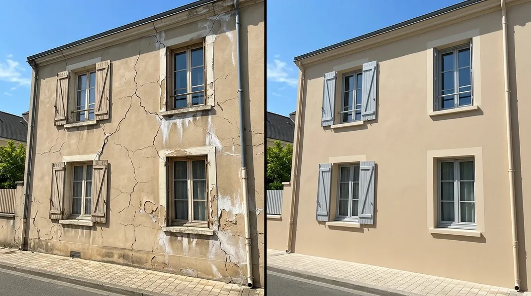 Résultat ravalement de façade au Mans — Ravalement Le Mans