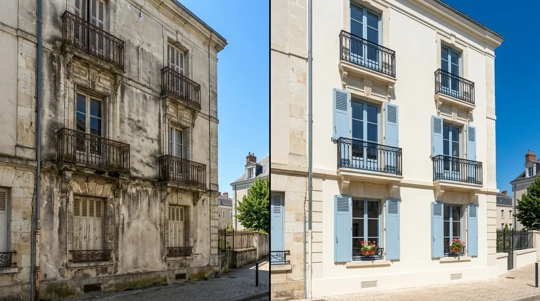 Résultat ravalement de façade au Mans — Ravalement Le Mans