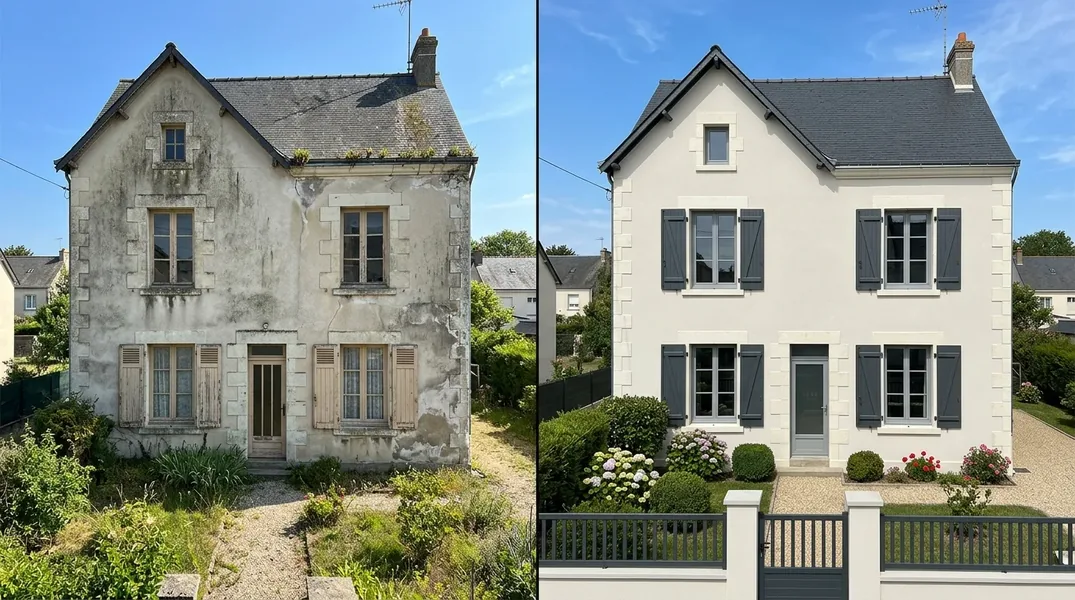 Résultat ravalement de façade au Mans — Ravalement Le Mans