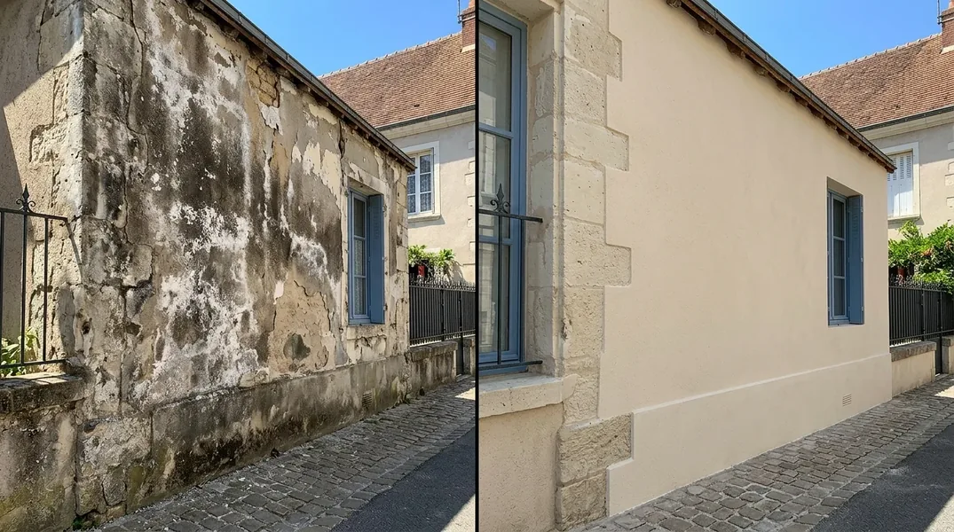 Résultat ravalement de façade au Mans — Ravalement Le Mans